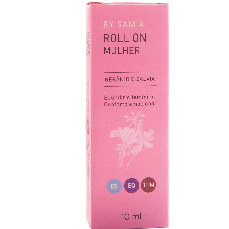 mulher-roll-on-oleo-essencial-bysamia-aromaterapia-conforto-tpm-corpo-mente-cartucho